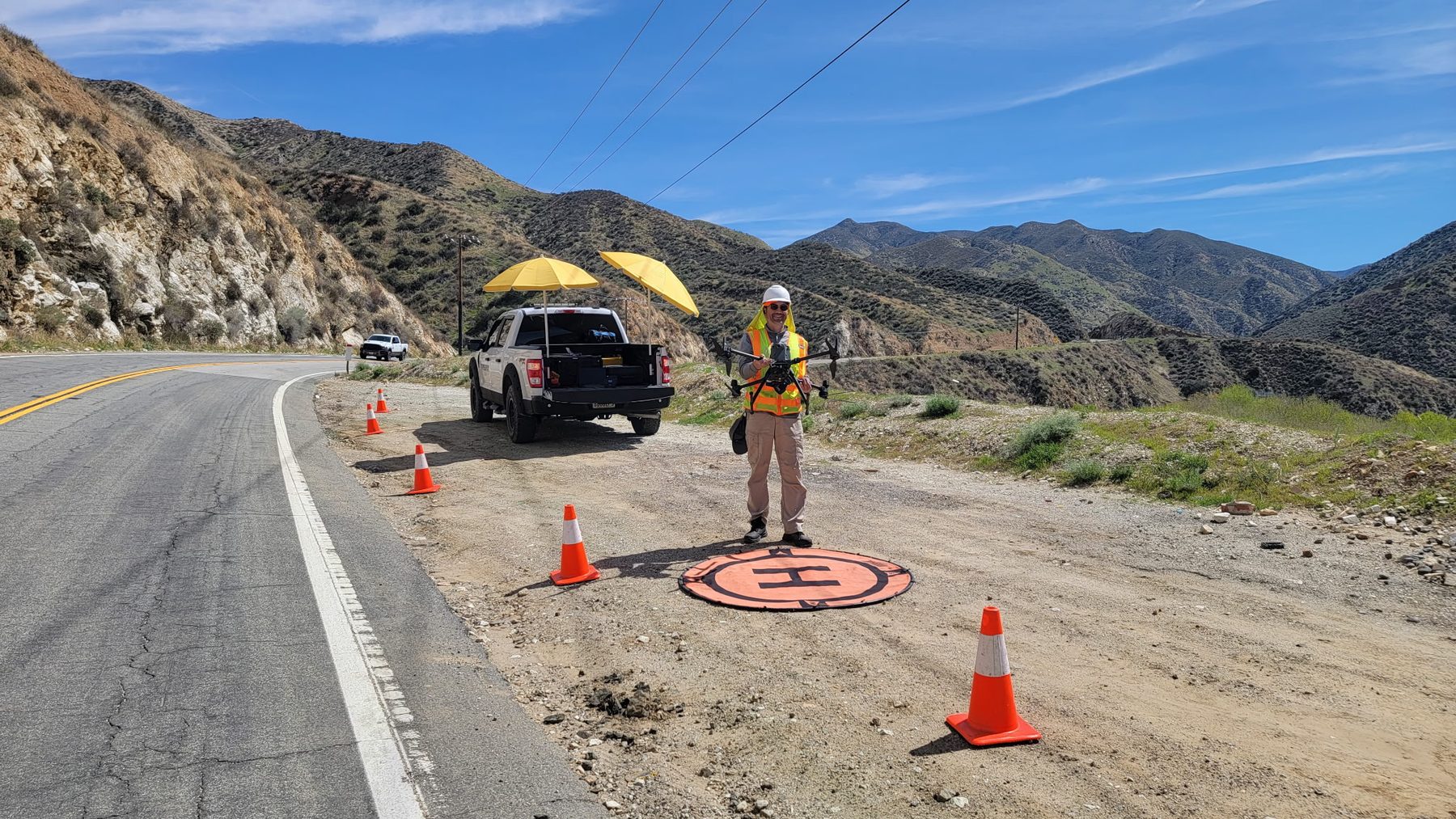 V2D member working a commercial drone job